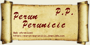 Perun Peruničić vizit kartica